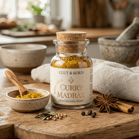 Curry Madras Royal Gold Gewürzmischung Ritualmanufaktur Glut & Korn