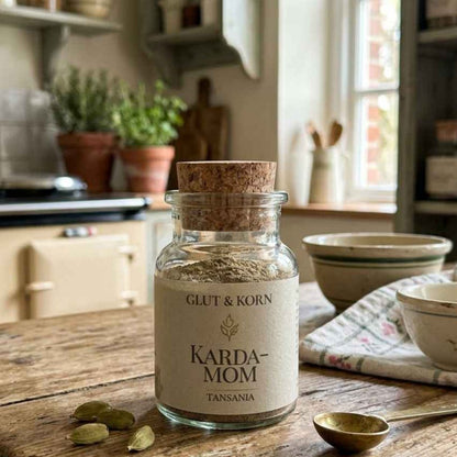 Kardamom Pulver gemahlen, 60g zum Verfeinern und Würzen von Speisen, Ritualmanufaktur.de