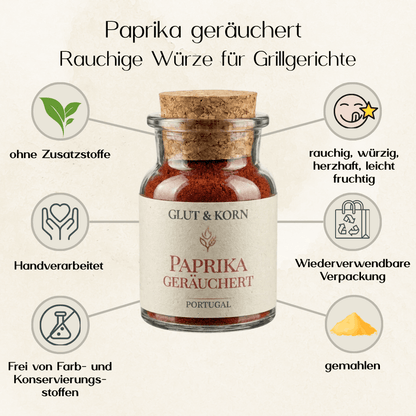 paprika geräuchert, rauchige Würze für Grillgerichte und herzhaft Speisen, Ritualmanufaktur